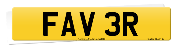 Registration number FAV 3R